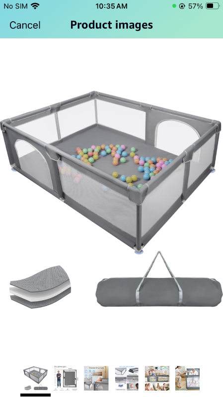 Photo 1 of Baby Playpen with Mat Extra Large Playpen for Babies and Toddlers, 79"x59" BPA-Free Non-Toxic Play Yard for Baby, No Gaps Safe Indoor & Outdoor Activity Center with Zipper Gate and Mat