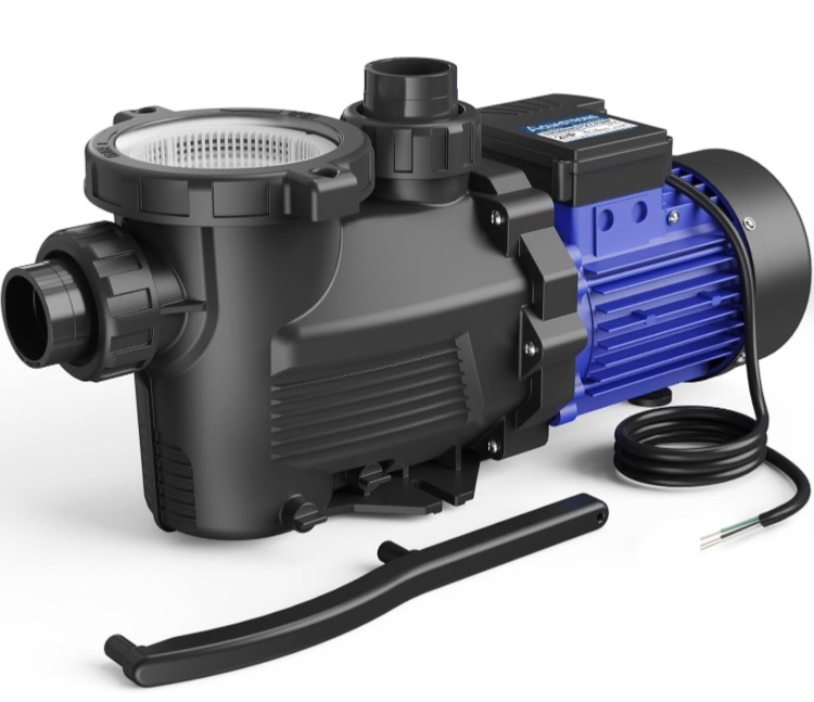 Photo 1 of AQUASTRONG 2 HP In/Above Ground Single Speed Pool Pump, 220V, 8917GPH, High Flow, Powerful Self Primming Swimming Pool Pumps with Filter Basket
