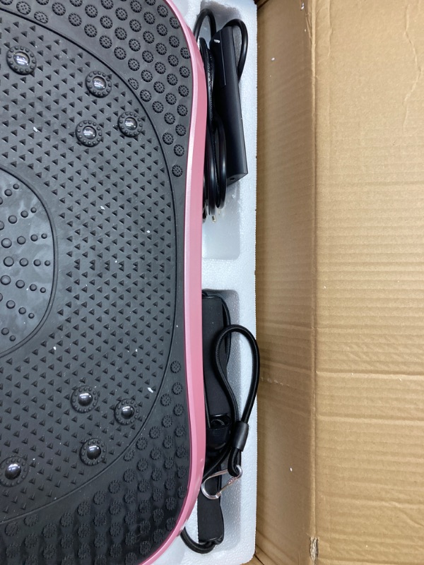 Photo 1 of AXV Vibration Plate Exercise Machine Whole Body Workout Vibrate Fitness Platform Lymphatic Drainage Machine for Weight Loss Shaping Toning Wellness Home Gyms Workout SLIM- PINK