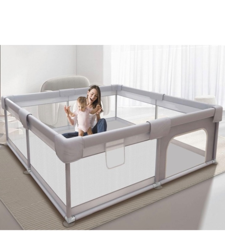 Photo 1 of Baby Playpen Play Pens for Babies and Toddlers Baby Fence Baby Play Yards for Indoor & Outdoor with Breathable Mesh Anti-Fall Playpen