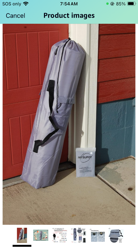Photo 1 of 43"x9"x9" (Gray, L) Replacement Bag for Folding Camping Chair, Camp Chairs, Hammock, Yoga Mat, Beach Chair, Umbrella, Tent Bag 420D Oxford Polyester Fabric w/Side Pockets
