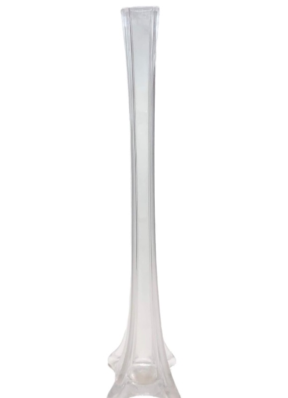 Photo 1 of 20" Glass Eiffel Tower Vases, 12 Pack, Clear