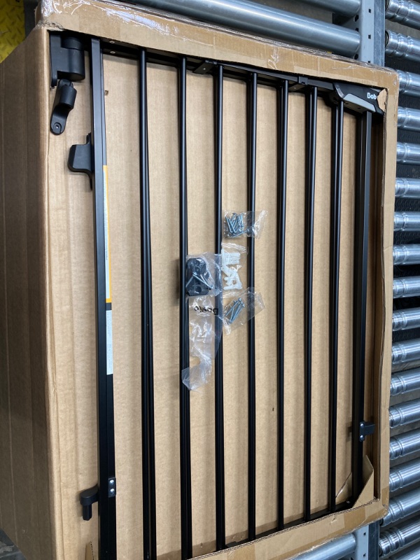 Photo 1 of Babelio 34" Extra Tall Baby/Dog Gate with No Threshold Design Walk Thru Door, 26-43" Auto Close Safety Gate for Babies, Elders and Pets, Fits Doorways, Stairs, and Entryways, Black Black 26-43" Wide, 34" Tall