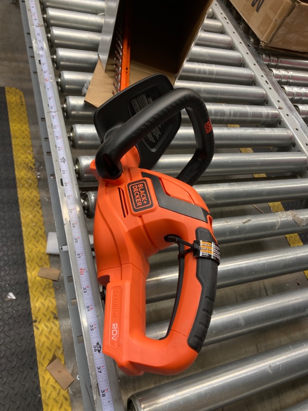 Photo 2 of BLACK+DECKER 20V MAX* Cordless Hedge Trimmer, 22-Inch, Tool Only (LHT2220B) & 20V MAX* Lithium Battery (LBXR20)