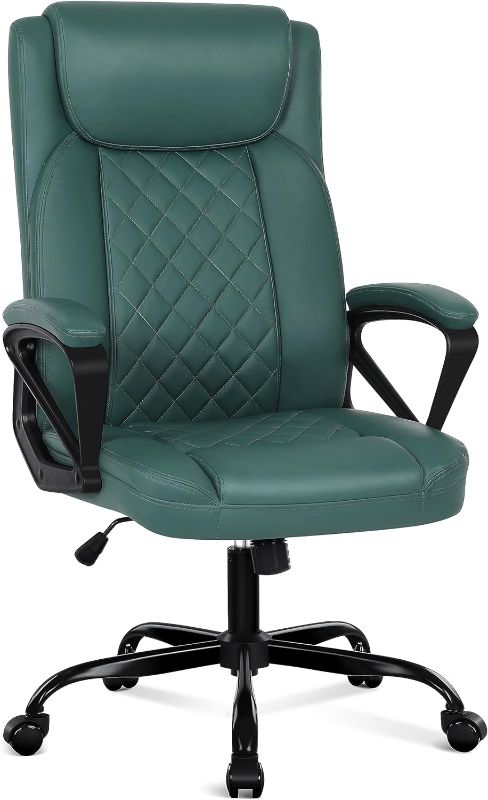 Photo 1 of Misolant Office Chair, Executive Desk Chair, Comfortable Computer Chair, Executive Chair Thick Armrest, Big and Tall Office Chair with Adjust Height, PU Leather Office Chair