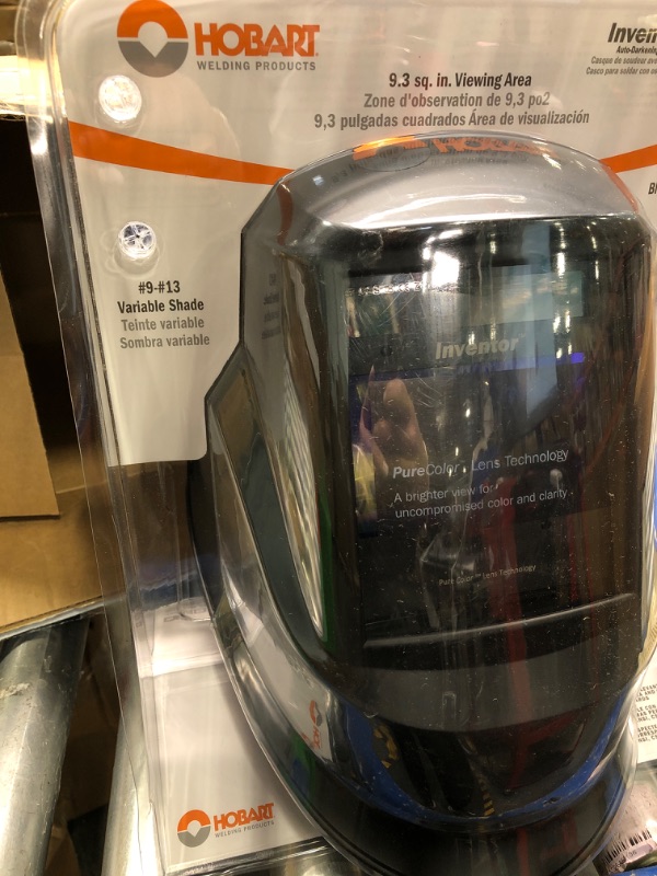 Photo 1 of **USED**
**NOT COMPLETE**  Hobart 770890 Auto-Darkening Welding Helmet & Forney 60171 Contact Tip for Mig Welding, Tweco Binzel or Clarke, .030, 4-Pack,Copper Helmet + Contact Tip
