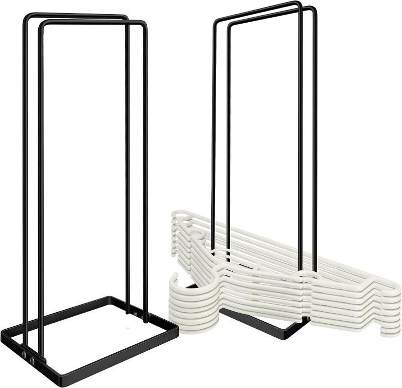 Photo 1 of 2 Pack Hanger Organizer,Clothes Hanger Stacker for Closet Laundry Room?Can accommodate 110 Wire Hangers?Hanger Storage That fits Hangers