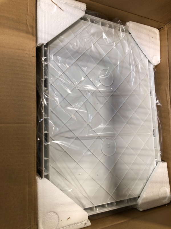 Photo 1 of Tikuns Storage Bins with Lids Toy Storage Containers with Wheels Closet Organizers and Storage 8.5 Gal/56 Liters Clear Folding Storage Box with Door 3 Pack (Tea White)