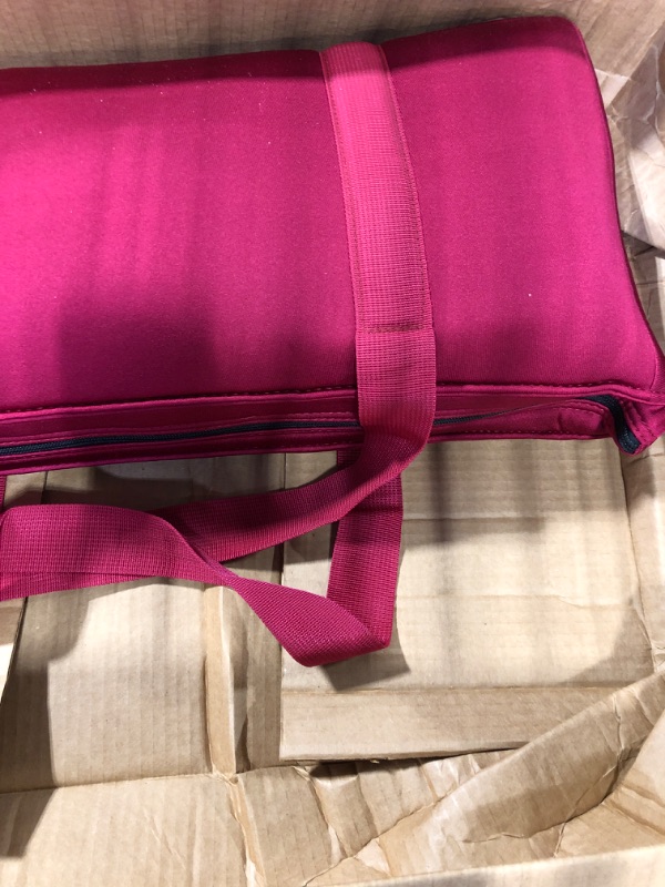 Photo 1 of American Mahjong Game Set - Red Burgundy Soft Bag 166 Premium Tiles with 4 All-in-One Rack/Pushers,100 Chips, Wind Indicator, English Manual. Easy Carry Full Size Complete Western MahJongg Set