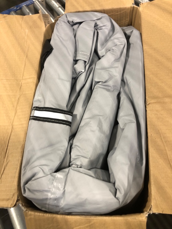 Photo 2 of **USED** iCarCover 30-Layer Premium Car Cover Waterproof All-Weather Rain Snow UV Sun Hail Protector for Automobiles, Automotive Accessories Full Exterior Indoor Outdoor Cover, Fit for Sedan (180-189 inch) 1-Tone (Solid Gray) C5. Fit Sedan-Length (180" To