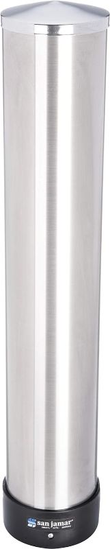Photo 1 of San Jamar Stainless Steel Pull-Type Cup Dispenser, Medium, Silver