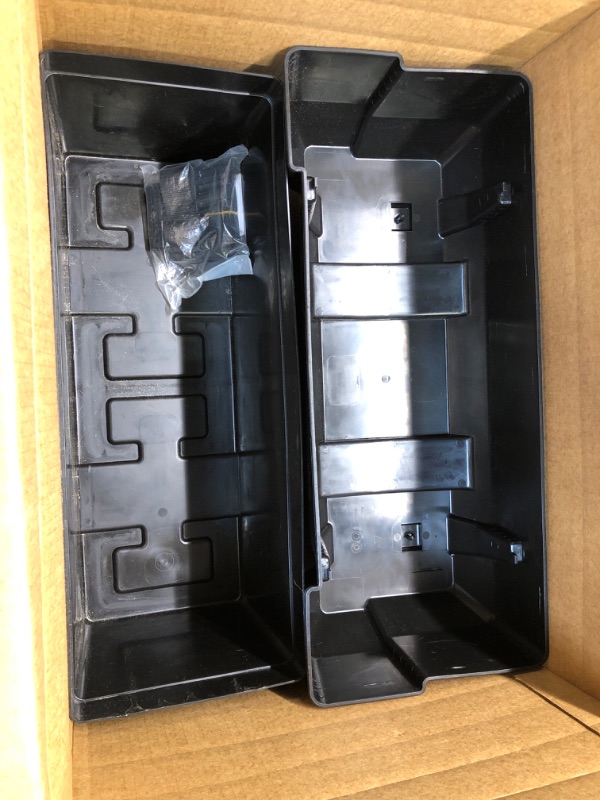 Photo 1 of Camco Heavy Duty Double Battery Box with Straps and Hardware - Group GC2 | Safely Stores RV, Automotive, and Marine Batteries | Measures Inside 21-1/2" x 7-3/8" x 11-3/16" | (55375) Frustration Free Packaging Double Battery Box