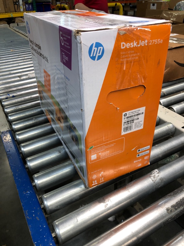 Photo 5 of **new open box** 
HP DeskJet 2755e Wireless Color All-in-One Printer with bonus 6 months Instant Ink (26K67A), white