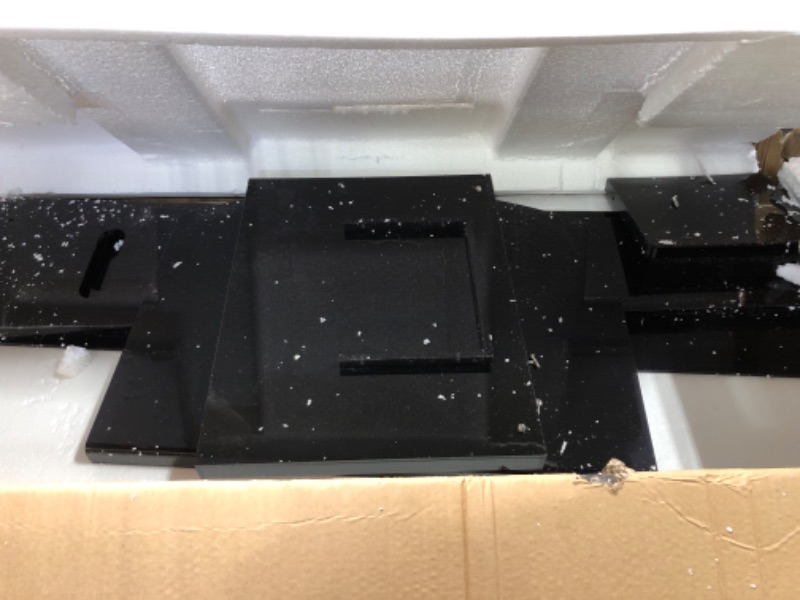 Photo 1 of Acrylic Podium Stand, Clear Black Podium with Storage Shelf, Portable Pulpits for Churches, Lecturns and Podiums for Wedding, Classroom, Conference, 48"H x 23"W x 17"D Black 48"H x 23"W x 17"D