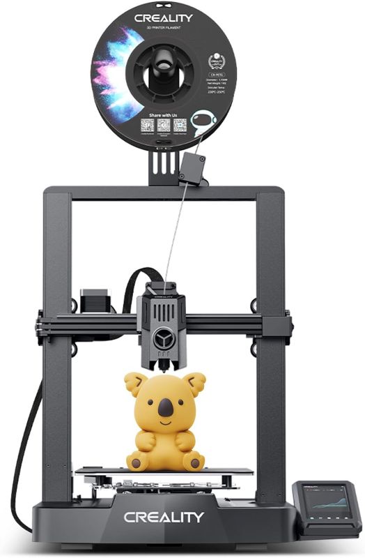 Photo 1 of Creality Ender 3 V3 KE 3D Printer Up to 500mm/s Printing Speed, 1kg x 2 Pack High Speed PLA Included, 60W Ceramic Heater Hotend, X-axis Linear Rail & Dual Fans, Creality OS Smart Control,220x220x240mm