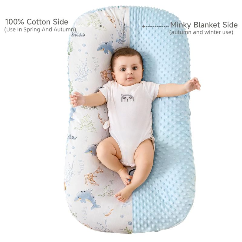 Photo 1 of Baby Lounger - Baby Lounger for Newborn - Baby Lounger Pillow - Soft 100% Cotton - Baby Nest - Infant Lounger - Baby Pillow for Newborn - Newborn Lounger - Bassinet Mattress