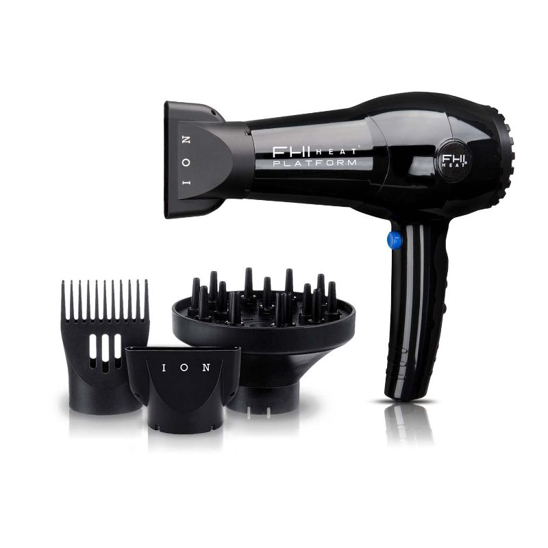 Photo 1 of FHI HEAT Platform Nano Lite Pro 1900 Turbo Tourmaline Light Weight Ceramic Quick Dry Hair Dryer with 3 Piece Attachment Set (Comb, Concentrator, and Diffuser)