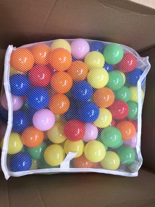 Photo 2 of Click N' Play Plastic Balls for Ball Pit, Phthalate & BPA Free, Crush Proof Play Balls for Ball Pit, Pit Balls in Assorted Colors in Reusable and Durable Storage Mesh Bag with Zipper | 200, 1000 count