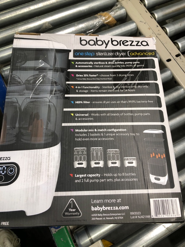 Photo 1 of Baby Brezza Baby Bottle Sterilizer and Dryer Advanced – Electric Steam Sterilization Machine – Universal Sterilizing for All Bottles: Plastic + Glass + Pacifiers + Breast Pump Parts - HEPA Filtration