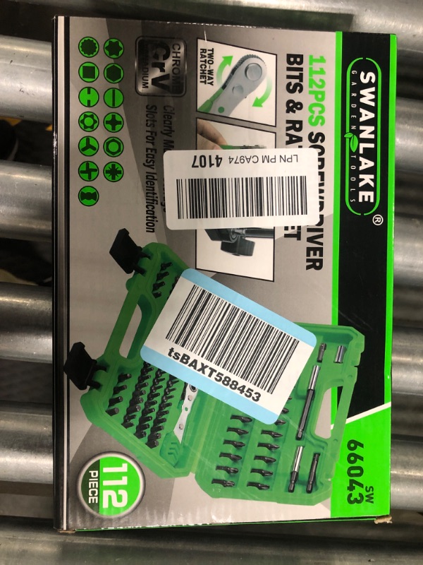 Photo 1 of SWANLAKE 112PCS Security Bit Set Screwdriver Bit Set With Ratchet Wrench ,Cr-V Steel