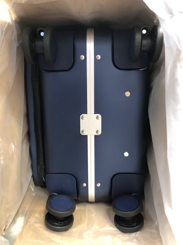 Photo 2 of **ONLY 1** Hanke Upgrade 20" Carry On Luggage with Front Laptop Pocket, Rolling Suitcase with Spinner Wheels and TSA Lock, Aluminum Frame PC Hardside Travel Luggage for woman man, 20-inch Dark Blue carry on 20-Inch Dark Blue