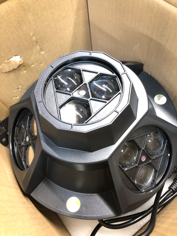 Photo 1 of Dreamland Moving Head Beam Light LED RGBW Rotation Moving Head Disco Light DJ Lights DMX 512 with Sound Activated for Stage Lighting Party Disco Club (bee Eyes)