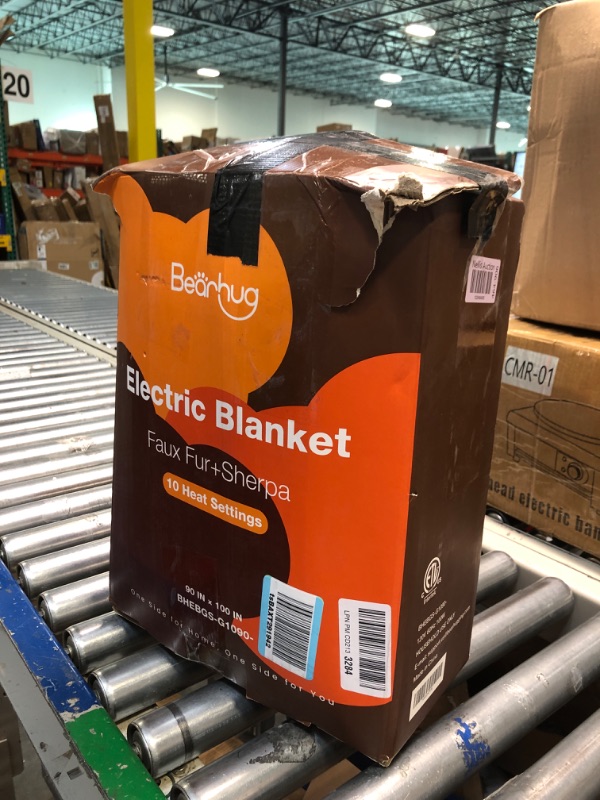 Photo 2 of [New Launch] Bearhug Electric Blanket King Size 100" x 90", Dual Controllers Heated Blanket, Velvet/Sherpa, 10-Heating Level & 1-12H Auto Off, 5 Year Warranty, Over-Heat Protect, ETL, Machine Washable King Size 100" × 90" Gray-velvet & Sherpa