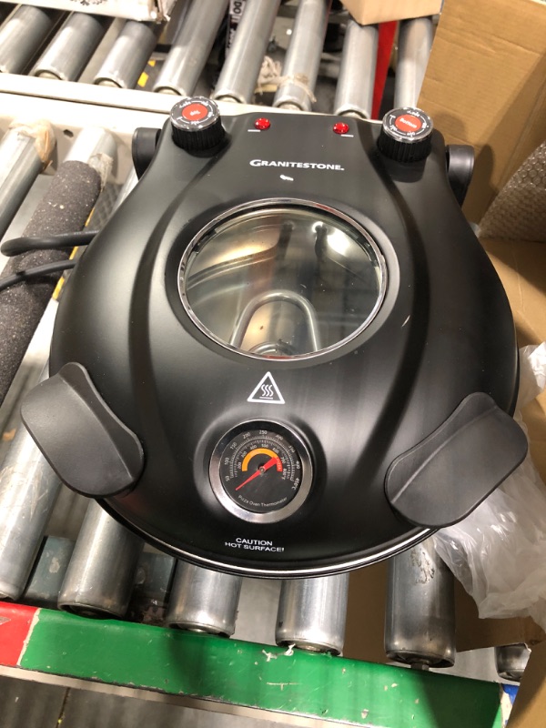 Photo 1 of Piezano Pizza Oven by Granitestone – Electric Pizza Oven, Indoor/Outdoor Portable Countertop 12 Inch Pizza Maker Heats up to 800?F with Pizza Stone to Simulate Brick Oven Taste at Home As Seen on Tv