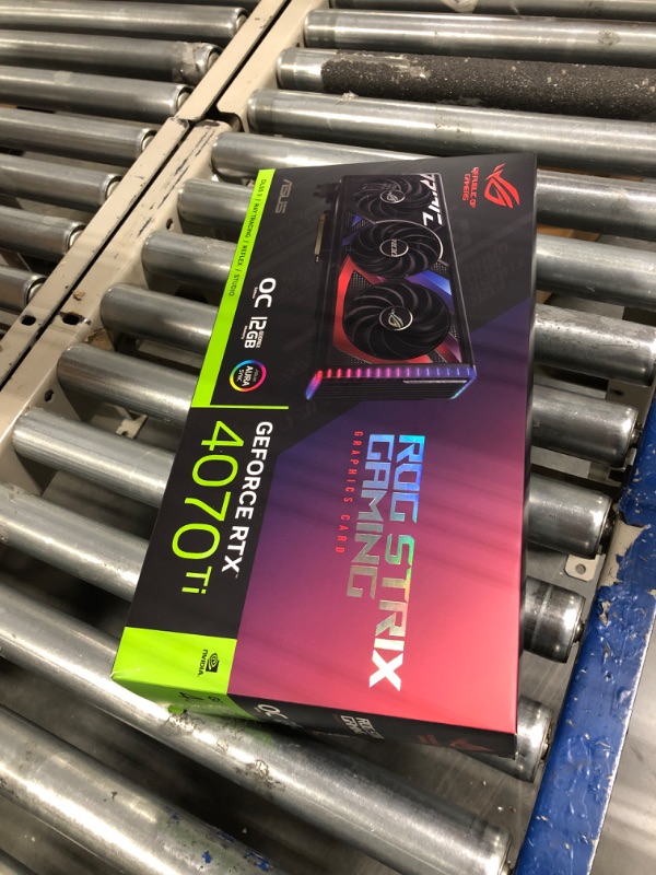 Photo 2 of ASUS ROG Strix NVIDIA GeForce RTX™ 4070 Ti OC Edition Gaming Graphics Card (PCIe 4.0, 12GB GDDR6X, HDMI 2.1a, DisplayPort 1.4a) ROG Strix ROG-STRIX-RTX4070TI-O12G-GAMING