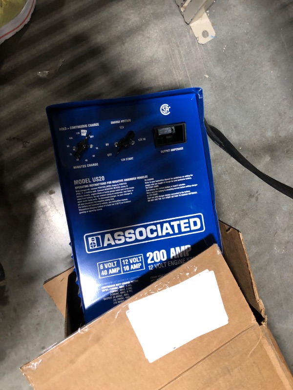 Photo 3 of Associated Equipment US20 6/12 Volt Value Battery Charger Blue 24 Inch