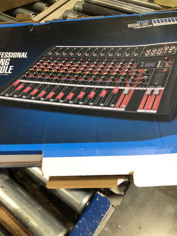 Photo 2 of **USED** BOMGE CTX 12 Channel Audio Mixer Sound Mixing Console with Bluetooth USB,PC Recording Input, XLR Microphone Jack, 48V Power, RCA Input/Output for Professional and Beginners (CTX12-12 Channels)