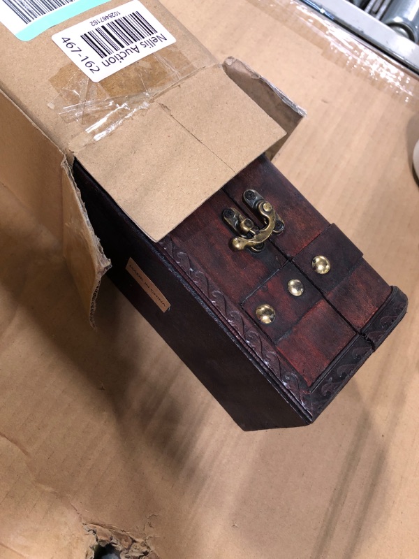 Photo 1 of Brynnberg - Pirate Treasure Chest Storage Box - Watson Durable Wooden Treasure Chest with Lock - Unique Handmade Decorative Wood Storage Box - Vintage Wood Chest Box - The Best Gift Watson