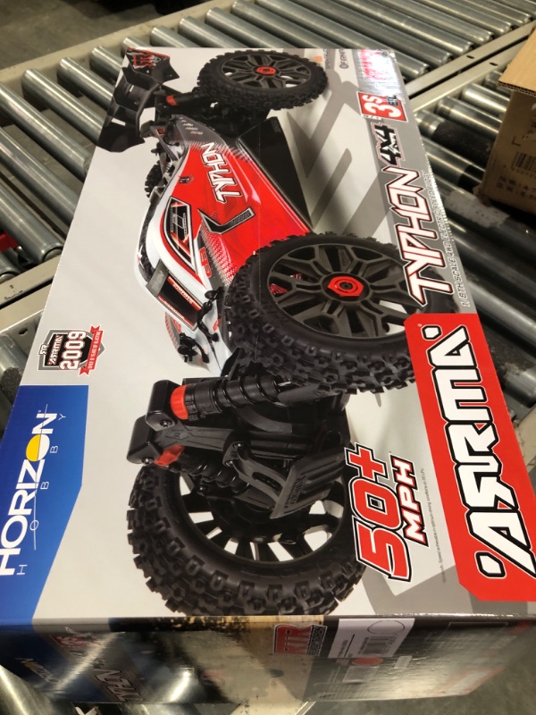 Photo 3 of ARRMA 1/8 Typhon 4X4 V3 3S BLX Brushless Buggy RC Truck RTR (Transmitter and Receiver Included, Batteries and Charger Required), Red, ARA4306V3