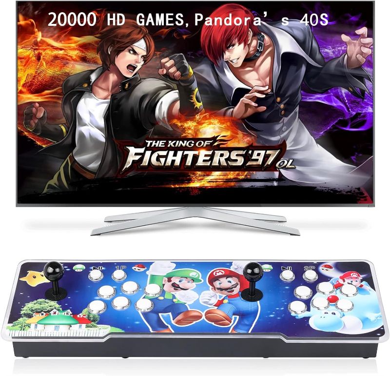 Photo 1 of [28000 Games in 1] 50S Pandora Box Arcade Game Console Compatible PC & Projector & TV ,3D Games 1-4 Players Double Joystick Favorite List Game Category Save/Search/Hide/Pause/Delete Games.
