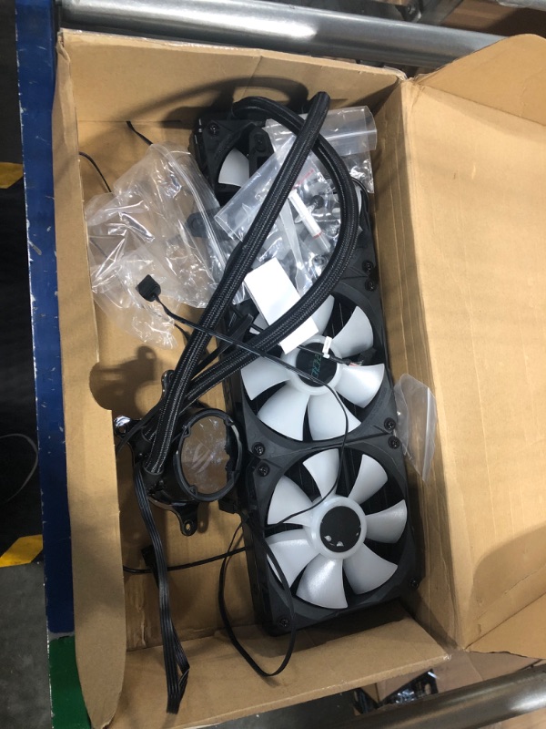 Photo 3 of ASUS ROG Strix LC II 360 ARGB All-in-one AIO Liquid CPU Cooler 360mm Radiator, Intel LGA1700, 115x/2066 and AMD AM4/TR4 Support,Triple 120mm 4-pin PWM Addressable RGB Radiator Fans
