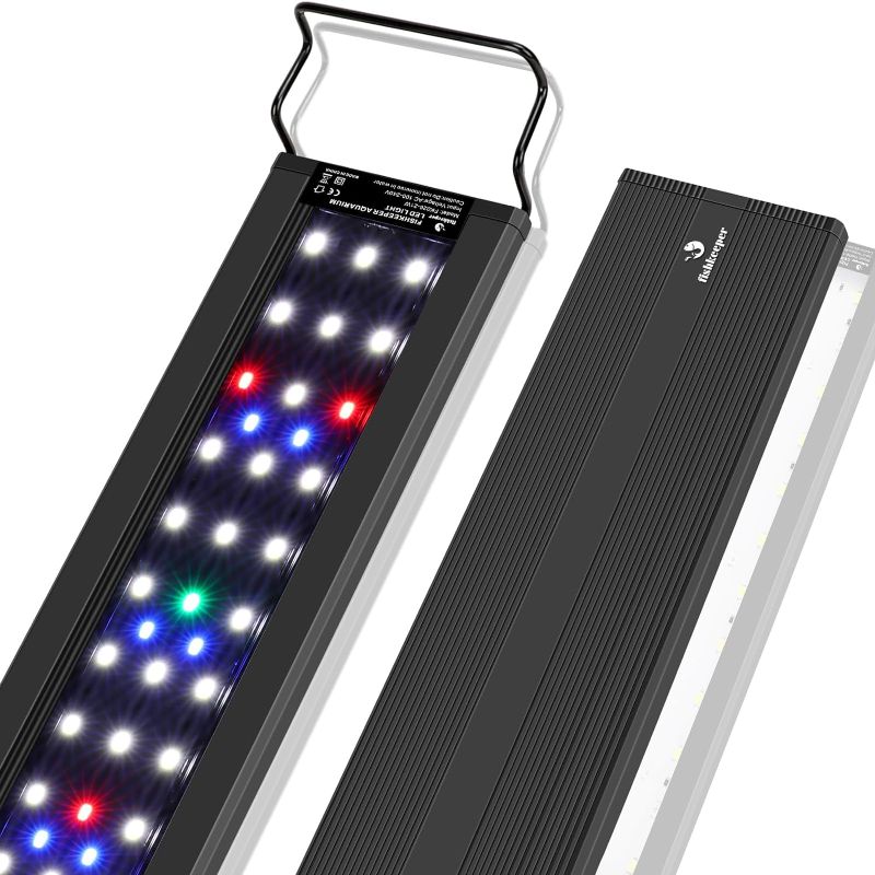 Photo 1 of 21W LED Aquarium Light, Ultra-Thin Full Spectrum Fish Tank Light for Plants with Extendable Brackets for 25"~31" Tanks, Multi Color & 10-Level Dimmable, Adjustable Timer
