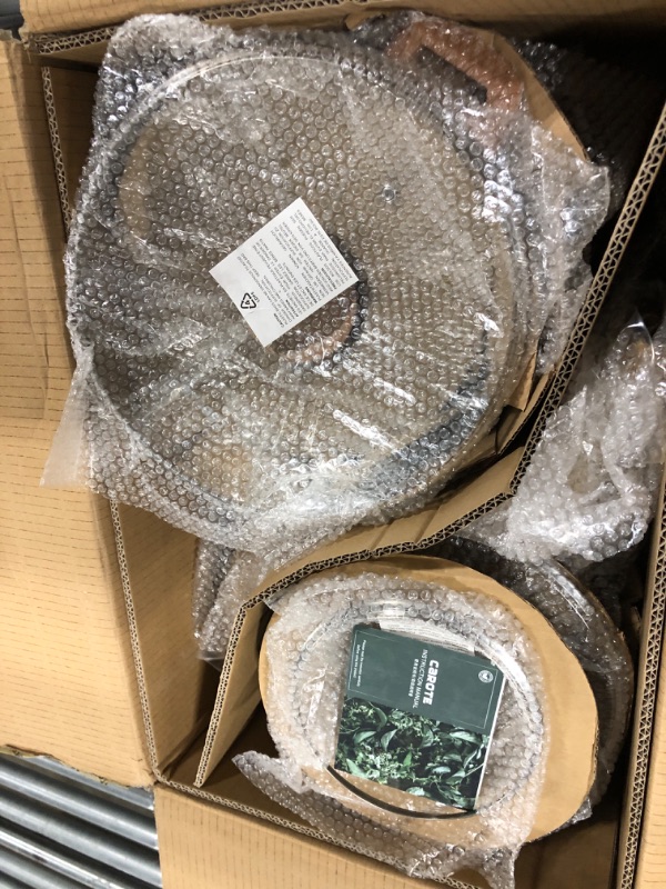 Photo 1 of **USED SOME BROKEN** Carote Nonstick Granite Cookware Sets 10 Pcs Stone Cookware Set, non stick frying pan set, pots and pans set (Granite, induction cookware) Black 10 Piece