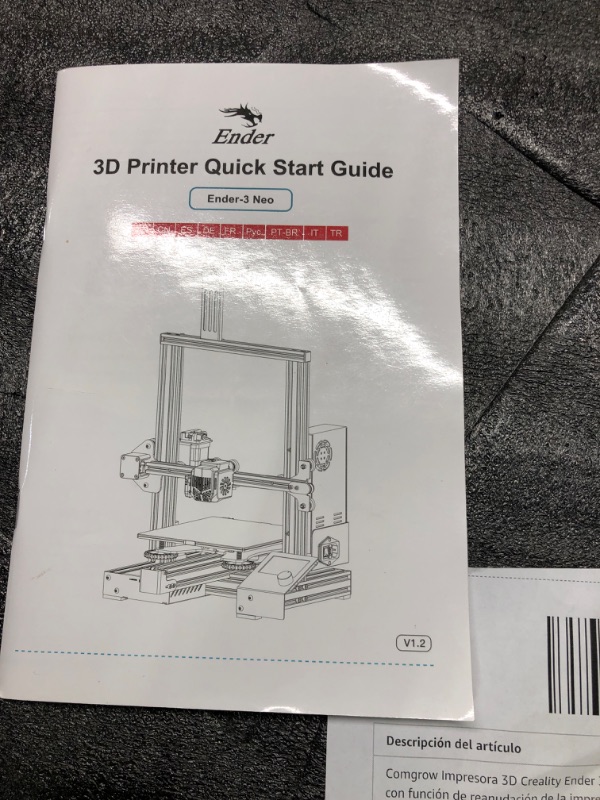 Photo 3 of Official Creality Ender 3 Neo 3D Printer with CR Touch Auto Bed Leveling Kit Full-Metal Extruder Carborundum Glass Printing Platform with Resume Printing Function Silent Mainboard 8.66x8.66x9.84 inch