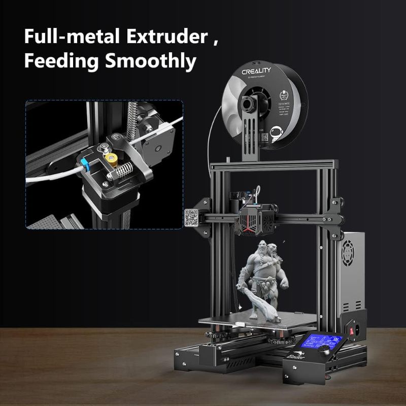 Photo 1 of Official Creality Ender 3 Neo 3D Printer with CR Touch Auto Bed Leveling Kit Full-Metal Extruder Carborundum Glass Printing Platform with Resume Printing Function Silent Mainboard 8.66x8.66x9.84 inch