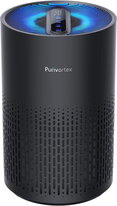 Photo 1 of Air Purifiers for Bedroom, H13 True HEPA Filter for A11ergies, Pollen, Dusts, Pets Dander, Odor, Hair, Ozone Free, 20db Quiet for Home, Room, Kitchen, SGS Certificaion - AC400 Black