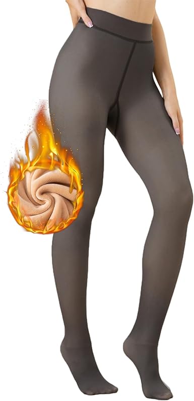 Photo 1 of DarkCom Black Tights for Women Fleece Lined Tights High Waisted Winter Warm Thermal Tights