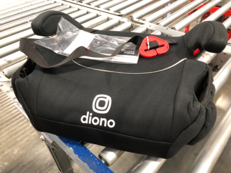 Photo 1 of Diono Solana 2022, No Latch, Single Backless Booster Car Seat, Lightweight, Machine Washable Covers, Cup Holders, Black