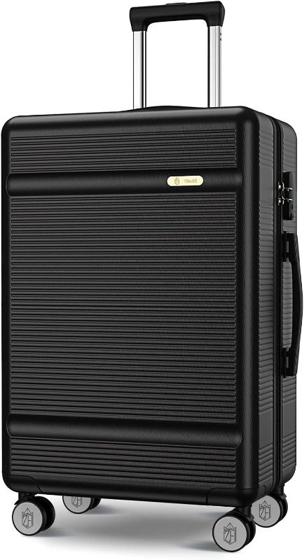 Photo 1 of Zitahli Luggage, Expandable Suitcase Checked Luggage, Hardside Luggage with TSA Lock Spinner Wheels YKK Zippers, 24in (Black)