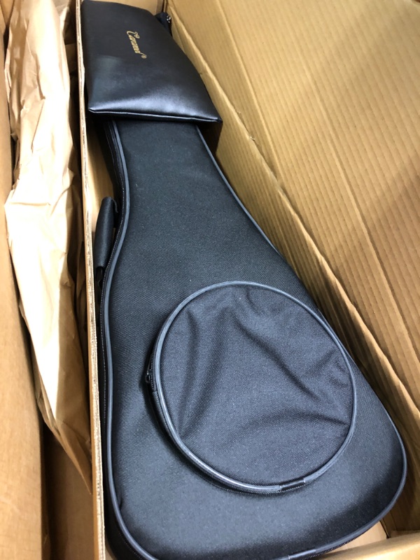 Photo 1 of 30inch Caramel CB904G Ebony Wood Electric Guitalele Small Guitar Kit Beginner Guitarlele Starter Bundle Strings, Padded Gig Bag, Strap and Wall mount Set (Ebony)