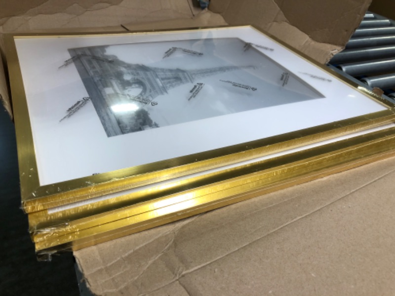 Photo 3 of 17" x 12" gold picture frames pack of 3