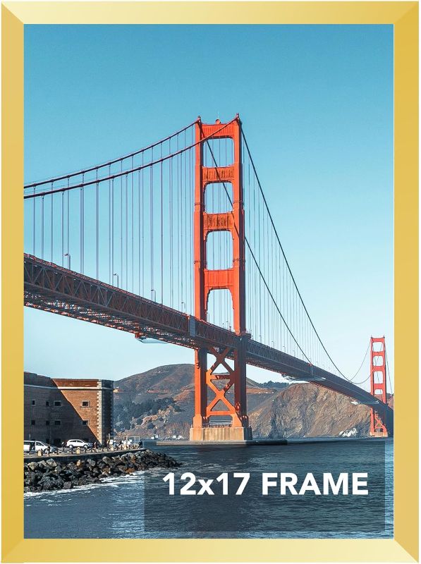 Photo 1 of 17" x 12" gold picture frames pack of 3