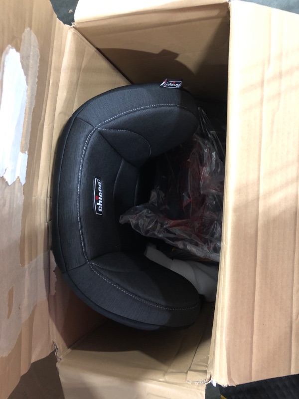 Photo 2 of Chicco KidFit ClearTex Plus 2-in-1 Belt-Positioning Booster Car Seat, Backless and High Back Booster Seat, for Children Aged 4 Years and up and 40-100 lbs. | Obsidian/Black KidFit Plus with ClearTex® No Chemicals Obsidian ***USED**CLAMPS TO SECURE SEAT AR