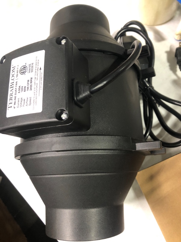 Photo 1 of 6” Inline Fan, 395CFM Inline Duct Fan with Speed Controller, Carbon Filter, and 8 Ft of Ducting Combo, Ventilation System for Grow Tent Hydroponics, Speed 2400RPM