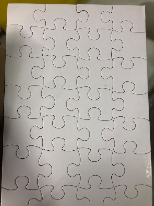 Photo 3 of 48 Sheets Blank Puzzles to Draw On Bulk – 6x8 inch Make Your Own Jigsaw Puzzle for Kids Crafts Projects (28 Pieces Each)