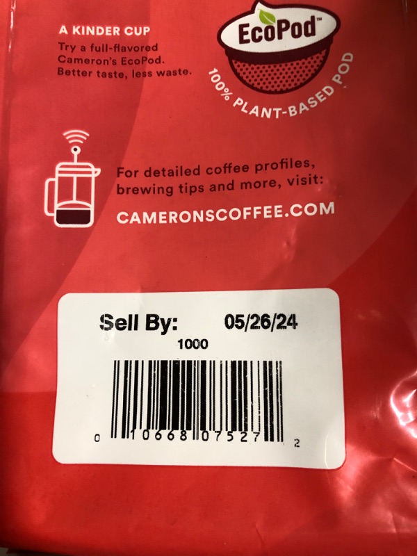 Photo 2 of **EXP DATE: 05/26/24** Cameron's Coffee Roasted Ground Coffee Bag, Flavored, Highlander Grog, 12 Ounce Highlander Grog 12 Ounce (Pack of 1)